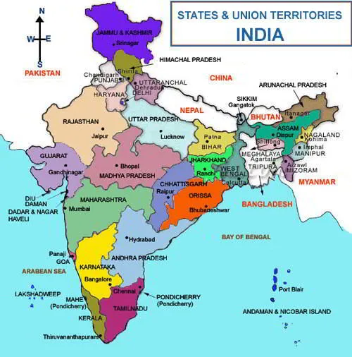 भारत के राज्य | भारतीय राज्यों के नाम